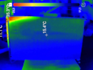 Heizkörperaufnahme mit Thermokamera