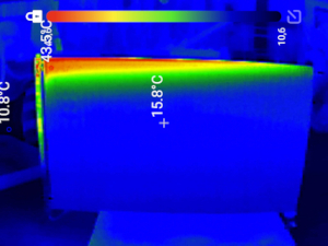 Heizkörperaufnahme mit Thermokamera